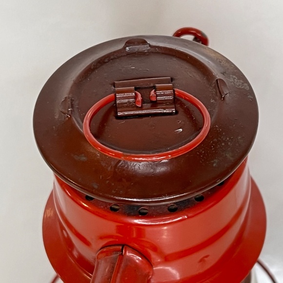 Jupiter Vintage Red Lantern Winged Oil Lamp Lantern - Jupiter Made In Poland 9” - Picture 8 of 15